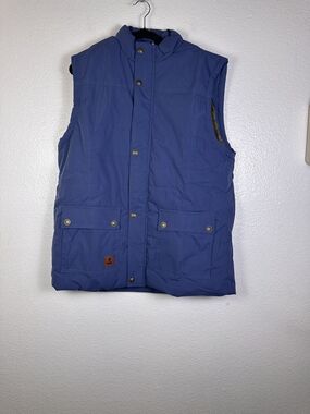 Cool Choice Authentic Outdoor Fleece Fur Lined Puffer Navy Vest Size XL‎